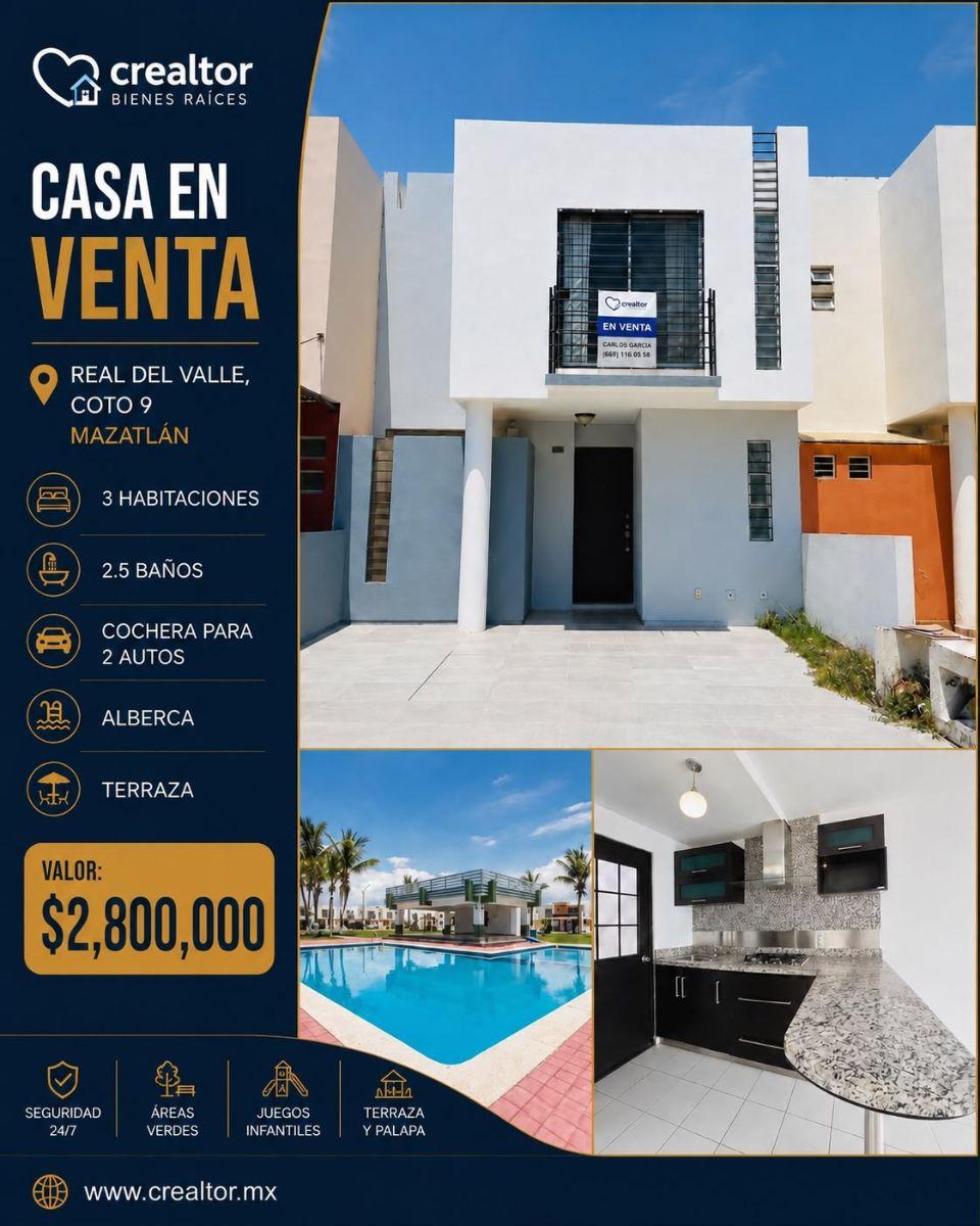 House for Sale in Mazatlán, Sinaloa (Real del Valle)