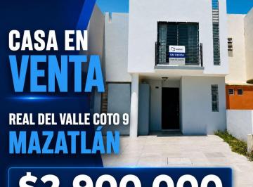 Casa en condominio de 3 habitaciones, Mazatlán · Casa en Venta en Mazatlan, Sinaloa (Real del Valle)