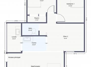 Departamento de 2 habitaciones, Puebla · Departamento Libre 61 m² Para Entrega Inmediata