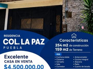 Casa de 3 habitaciones, Puebla · Col. La Paz, $ Casa en Venta con Excelente Ubicación.