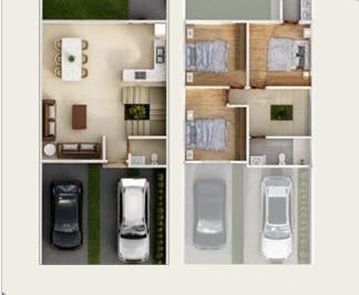 Casa · 128m² · 3 Recámaras · 2 Estacionamientos · El Roquedal Modelo 3