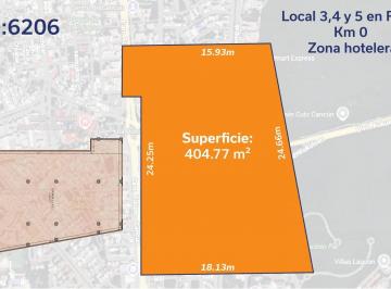 Local comercial · 404m² · Local Comercial en Renta en Zona Hotelera Cancun
