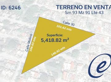 Terreno / Lote · 5418m² · Terreno en Venta Cancun Centro