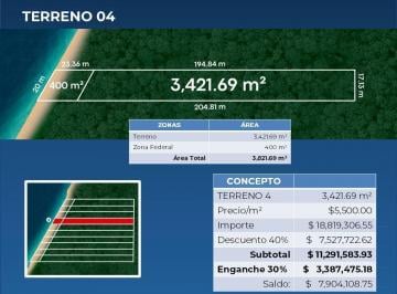 Terreno / Lote · 3421m² · Terreno en Venta en Xulha Frente a Laguna