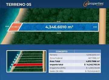 Terreno / Lote · 4346m² · Terreno en Venta en Xulha Frente a Laguna
