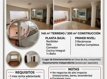 Casa de 3 habitaciones, Benito Juárez · Hermosa y Funcional Casa en Narvarte Poniente