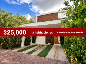 Casa de 3 habitaciones, Mérida · Casa en Renta en Merida - Privada Altozano