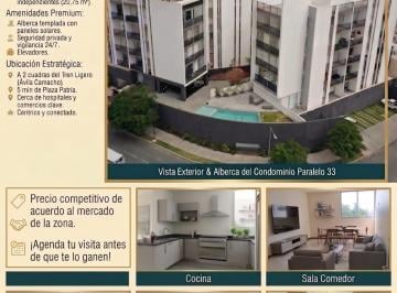 Departamento de 2 habitaciones, Guadalajara · Departamento Moderno en Venta Paralelo 33 Chapultepec Country Guadalajara Jalisc