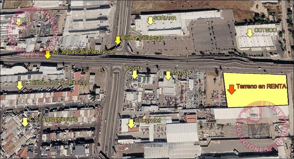 Renta Terreno Comecial - Las Hadas, Al Norte de Aguascalientes, Ags. México
