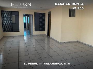 Casa · 2 Recámaras · 1 Estacionamiento · Casa en Renta. Fraccionamiento El Perul III. Salamanca, Gto.