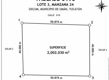 Terreno / Lote · 2002m² · Terreno en Pueblo Oxcum
