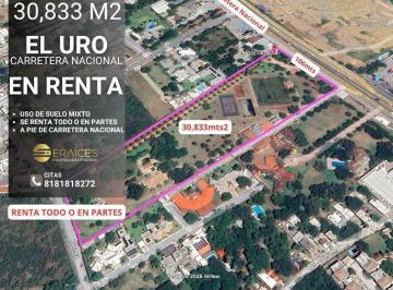 Terreno / Lote · 30833m² · Terreno en Renta El Uro