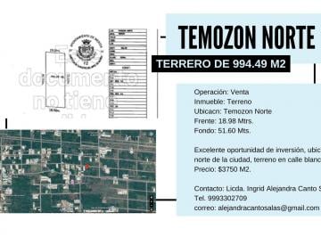 Terreno / Lote , Mérida · Venta de Terreno en Temozon