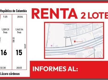 Terreno / Lote , San Pedro Tlaquepaque · Excelente Ubicacion Renta Lote de 2,372.85 m² Cza Lazaro Cardenas Entre La Union Ganadera y Glendal