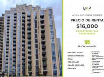 Departamento de 1 habitación, León · Departamento de 60 m² con 1 Recámara en Renta en Bosques del Refugio