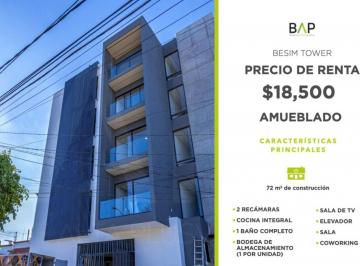 Departamento de 2 habitaciones, León · Departamento de 72 m² con 2 Recámaras en Renta en Besim Tower