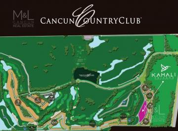 Terreno / Lote · 375m² · Terreno en Venta Cancún Country Club con Campo de Golf. Kamali 375 m²