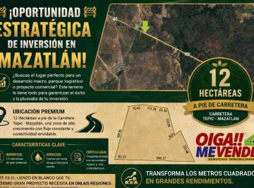Terreno / Lote , Mazatlán · Terreno Sobre Carretera Tepic - Mazatlan - 12 Hectáreas a Pie de La Carretera