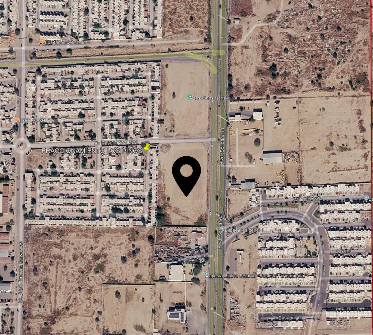 Land for Sale, 15,488 m&sup2;, Located on Blvd. Solidaridad in Hermosillo, Sonora.