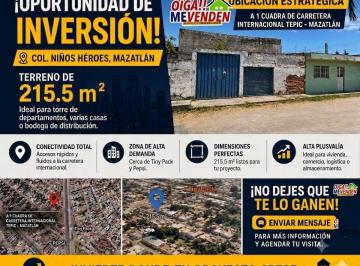 Terreno / Lote , Mazatlán · Terreno en Col. Niños Heroes - Esquina con Gran Potencial de Inversión