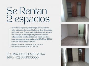 Oficina de 2 habitaciones, Zapopan · Se Rentan 2 Espacios Para Oficina, Estudio, Taller, Bodega, Habitación.