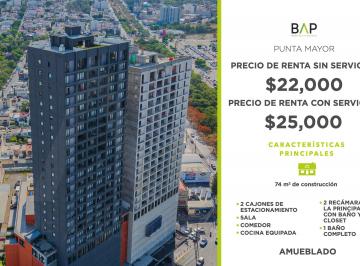 Departamento de 2 habitaciones, León · Departamento de 74 m² con 2 Recámaras en Renta en Villas del Moral