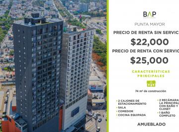 Departamento de 2 habitaciones, León · Departamento de 74 m² con 2 Recámaras en Renta en Villas del Moral