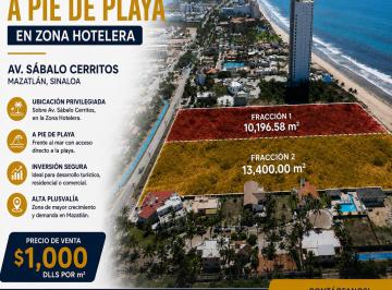 Terreno / Lote , Mazatlán · Terreno en Av Sabalo Cerritos - Una Joya Inmobiliaria Frente Al Mar en Zona Hotelera