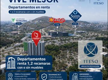 Departamento de 1 habitación, San Pedro Tlaquepaque · Departamento en Renta en Tlaquepaque, Jalisco (Torre The Block Easy Living Iteso)