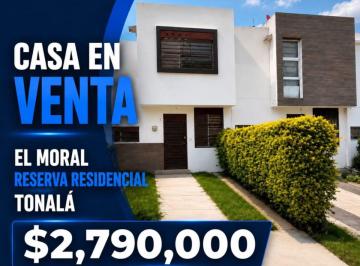 Casa en condominio de 3 habitaciones, Tonalá · Casa en Venta en Tonala, Jalisco (Fraccionamiento El Moral Reserva Residencial)
