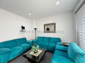 Casa de 3 habitaciones, Querétaro · Renta - Altozano. Casa Amueblada con Área de Tv, 3 Recámaras, Estudio