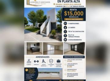 Casa en condominio en Renta de 3 habitaciones Fraccionamiento El Mirador · Casa Duplex Planta Alta en Renta
