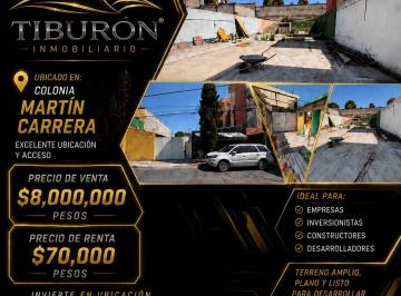 Terreno / Lote , Gustavo A. Madero · Terreno en Venta Martin Carrera