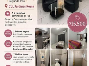 Departamento de 2 habitaciones, Monterrey · Departamento Amueblado
