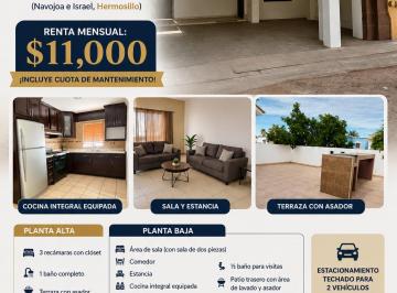 Casa de 3 habitaciones, Hermosillo · Casa en Equipada en Renta en Puerta Real Hermosillo Sonora, en Cerrada con Acce