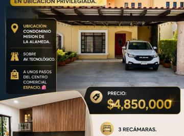 Casa en condominio de 3 habitaciones, Aguascalientes · Casa en Venta en Mision de La Alameda / 3 Recamaras / 2.5 Baños / Cerca de Plaza Espacio.