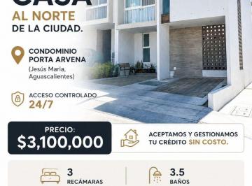 Casa en condominio de 3 habitaciones, Jesús María · Casa en Venta en Condominio Porta Arvena / Frente a Las Amenidades / 3 Recamaras / 3.5 Baños