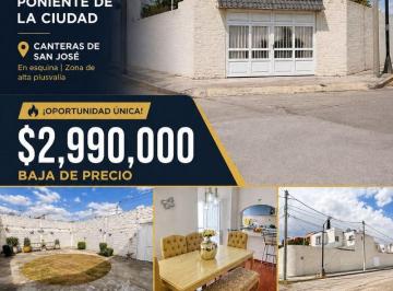 Casa de 3 habitaciones, Aguascalientes · Casa en Venta en Esquina con Excedente de Terreno en Canteras de San Jose / 3 Recamaras / 2.5 Baños
