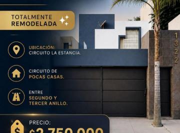Casa de 3 habitaciones, Aguascalientes · Casa Remodelada en Venta en Circuito La Estancia / a Una Cuadra de Av Adoratrices / 3 Recamaras