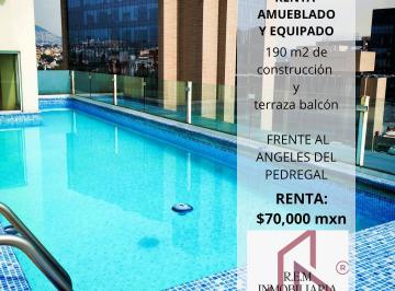 Departamento · 190m² · 3 Recámaras · 3 Estacionamientos · Extraordinario Departamento Amueblado y Equipado Frente Al Ángeles del Pedregal