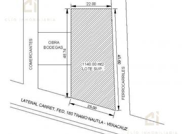 Terreno / Lote · 1140m² · Terreno en Venta Sobre La Carretera Veracruz - Cardel, Se Encuentra en Esquina