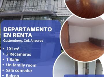 Departamento de 2 habitaciones, Miguel Hidalgo · Departamento Guttemberg