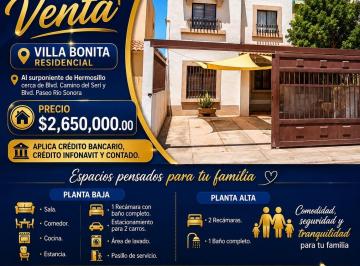 Casa de 3 habitaciones, Hermosillo · ¡Tu Nuevo Hogar Te Espera! Casa en Venta Villa Bonita Residencial Al Surponiente