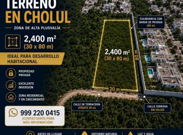 Terreno / Lote , Mérida · Terreno en Venta en Cholul Merida