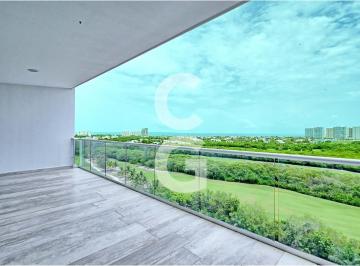 Departamento · 178m² · 3 Recámaras · 2 Estacionamientos · Departamento en Renta en Cancún en Sky Residences en Av Bonampak con Vista Al Mar