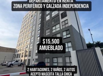 Departamento de 2 habitaciones, Guadalajara · Departamento Amueblado en Renta Zona Periferico y Calzada Independencia