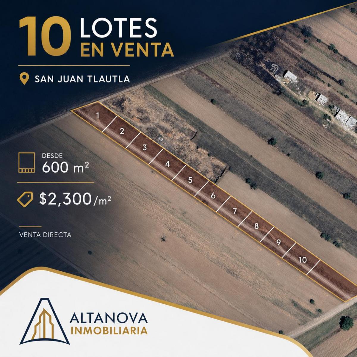 Lotes en Venta en San Juan Tlautla