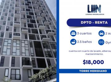 Departamento de 3 habitaciones, León · Departmaneto en Renta - Torre Meridiano