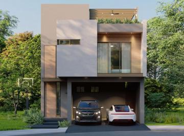 Casa · 275m² · 3 Recámaras · 2 Estacionamientos · Venta Casa de 275 m² en Fracc. Vientos del Vergel - Carretera Nacional en Santiago - 3 Niveles