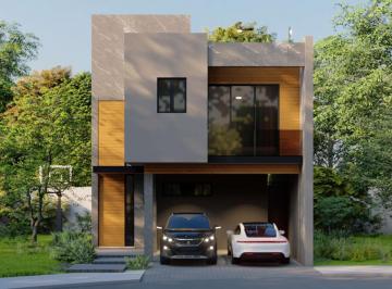 Casa · 275m² · 3 Recámaras · 2 Estacionamientos · Venta Casa de 275 m² en Fracc. Vientos del Vergel - Carretera Nacional en Santiago - 3 Niveles